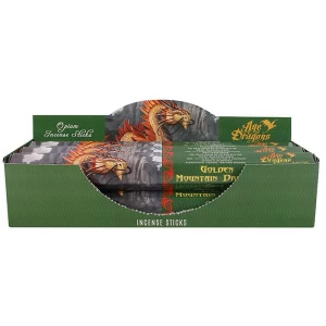Pack of 6 Golden Mountain Dragon Incense Sticks by Anne Stokes