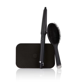 GHD Curve Creative Curl Wand Gift Set with Oval Dressing Brush and Heat Resistant Bag - Black