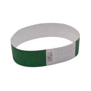 Announce Wrist Band 19mm Green Pack of 1000 AA01834