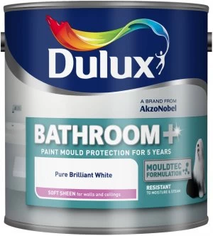 Dulux Easycare Bathroom Pure Brilliant White Soft Sheen Emulsion Paint 1L