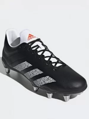 adidas Kakari Soft Ground Boots, Black/White/Orange, Size 13, Men