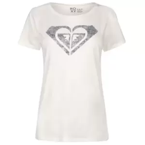 Roxy My Heart T Shirt Ladies - White