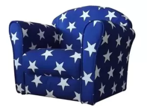 Kidsaw Blue with White Stars Mini Kids Armchair