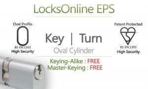 Locksonline EPS Key and Turn Oval Cylinders