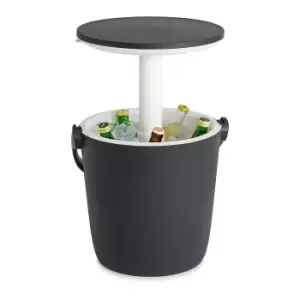 Keter GoBar Outdoor Ice Cooler Table Garden Furniture - Dark Grey / Cream