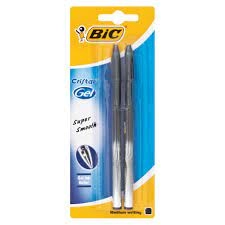 Bic Cristal V2 Gel Ink Pen Black Pack of 20 Pens