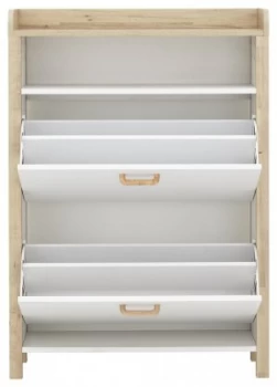 Berwick 1 Shelf Open Top Shoe Cabinet - White
