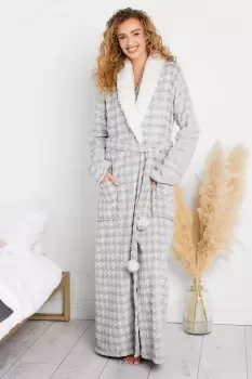 Dogtooth Dressing Gown