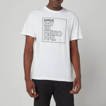 Barbour International Mens Outline T-Shirt - White - XXL