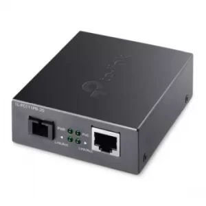 TP-LINK (TL-FC111PB-20) 10/100 Mbps WDM Media Converter with 1-Port PoE, up to 20km, 802.3u 10/100Base-TX, 100Base-FX,...