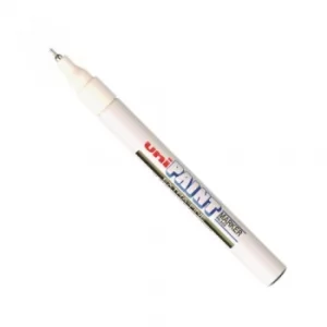 Original Uni PX 203 Paint Marker Bullet Tip Needlepoint Extra Fine Line Width 0.8mm White Pack of 12