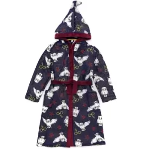 Harry Potter Childrens/Kids Dressing Gown (5-6 Years) (Navy)