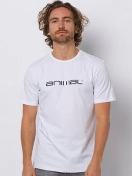 Animal Classico Graphic Short Sleeve T-Shirt - White, Size S, Men