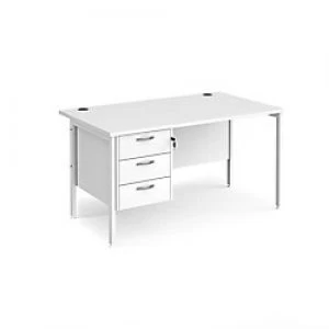 Dams International Maestro 25 Rectangular Home Desk with 3 Drawer Pedestal Wood Walnut 1400 x 725 x 800 mm