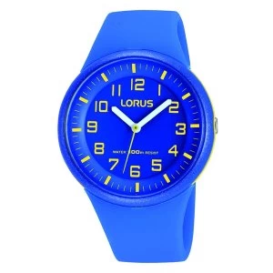 Lorus RRX51DX9 Kids Electric Blue Watch with Clear Yellow Arabic Numerals