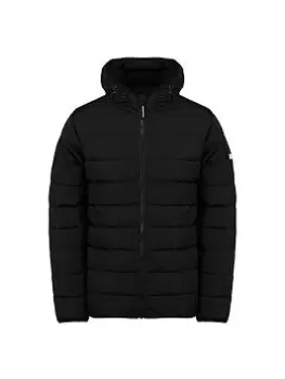 Weekend Offender La Guardia Quilted Padded Jacket - Black, Size 2XL, Men