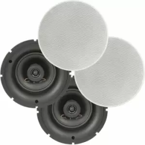 4 Pack pro 6.5' 80W Low Profile Ceiling Speakers 2 Way Wall Mount Slim Line