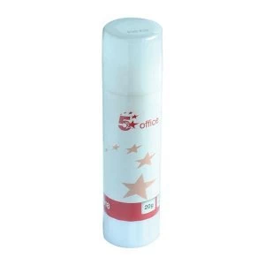 5 Star Office 20g Medium Glue Stick Solid Washable Non toxic
