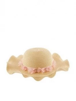 Monsoon Baby Girls Butterfly Macaroon Floppy Hat - Natural