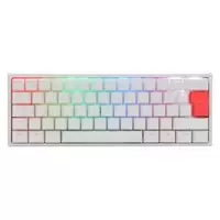 Ducky One2 Mini 60% White Frame RGB USB Mechanical Gaming Keyboard Blue Cherry MX Switch UK Layout