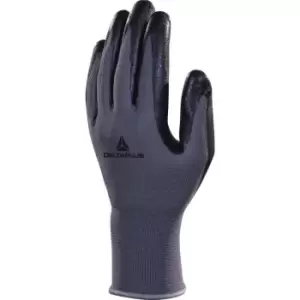 Delta Plus Knitted Polyester Work Safety Gloves (9/L) (Grey/Black)