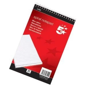 Office A5 Shorthand Pad Ruled 200 Pages White 942601