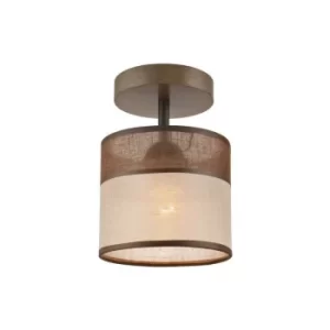 Andrea Cylindrical Ceiling Light With Fabric Shade Sonoma, 1x E27