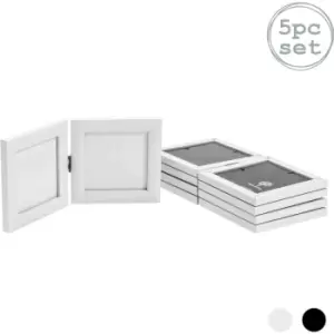 Nicola Spring - Folding 2 Photo Frames - 4 x 4' - White - Pack of 5