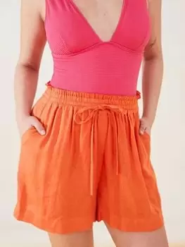 Accessorize Orange Co-Ord Short, Orange Size M Women
