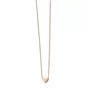 Elements 9ct Rose Gold Heart Charm Necklace GN235
