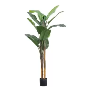 Gallery Interiors Finley Banana Palm Faux Plant Green / Small