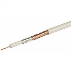 Labgear White Single 1mm CCS 75Ohm RG6 Digital Satellite Aerial Cable With Foam Filled PE Aluminium Foil and Copper Braid 27600FW/27615FW - 10 Meter