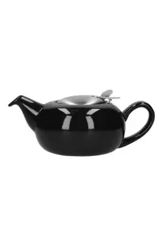 Ceramic Pebble Teapot, Gloss Black, Two Cup - 500ml Boxed