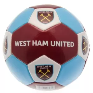 West Ham United FC Size 3 Football (One Size) (Blue/Burgundy)