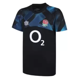 Umbro England Rugby Warm Up Shirt Juniors - Black