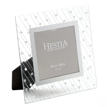 4" x 4" - HESTIA Mirror Glass Raindrop Design Photo Frame