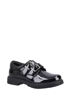 Hush Puppies Black Sunny Junior Patent Leather Shoe
