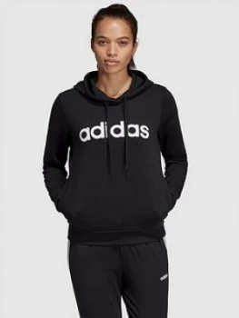 Adidas Essentials Linear Pullover Hoodie - Black