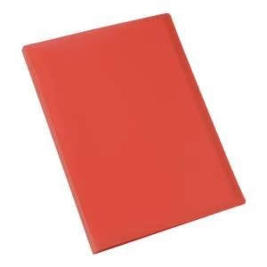 5 Star A4 Display Book Soft Cover Lightweight Polypropylene 20 Pockets Red