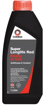 Super Longlife Antifreeze & Coolant - Ready To Use - 1 Litre SLC1L COMMA