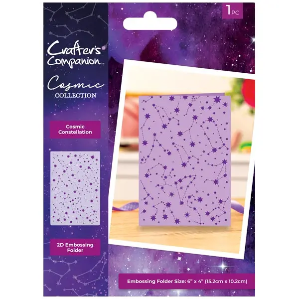 Crafter's Companion Embossing Folder Cosmic Constellation A6