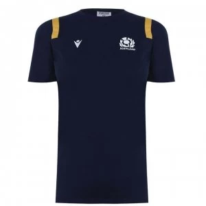 Macron Scotland Cotton T Shirt Ladies - Navy/Gold