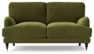 Swoon Charlbury Velvet 2 Seater Sofa - Fern Green