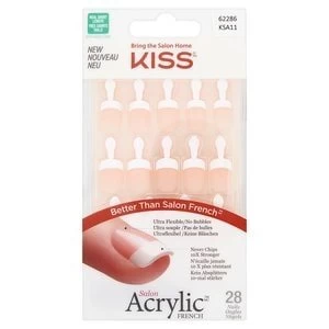 Kiss Salon Acrylic Fake Nail Kit - Power Play Nude