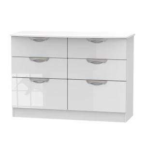 Indices Ready Assembled 6 Drawer Midi Chest - White