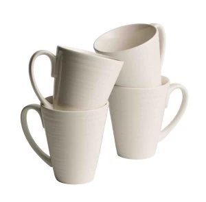 Belleek Living Ripple mugs Set of 4