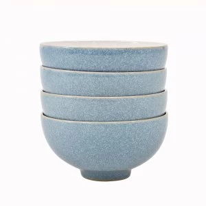 Denby Elements Blue 4 Piece Rice Bowl Set
