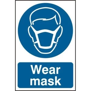 ASEC Wear mask 200mm x 300mm PVC Self Adhesive Sign