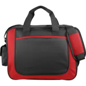 Bullet The Dolphin Business Briefcase (39 x 7 x 30cm) (Solid Black/Red)