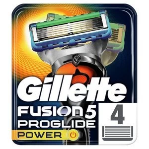 Gillette Fusion Proglide Power Mens Razor Blades 4 count
